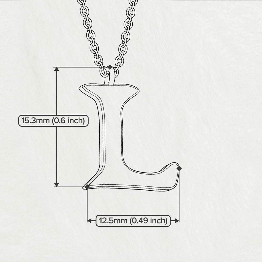 L - Letter Name Necklace Initial Necklace